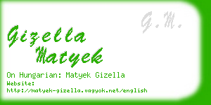 gizella matyek business card